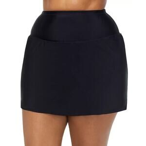Raisins Curve Trendy Plus Size Tummy-Control Swim Skirt Black Size 16W 0974
